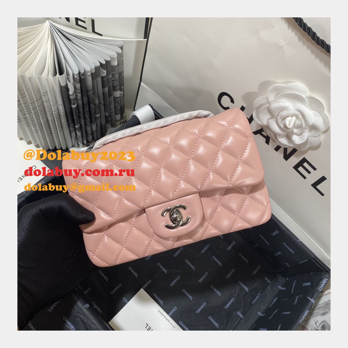 Fashion CC Lambskin Flap Designer 20CM Bag 1116