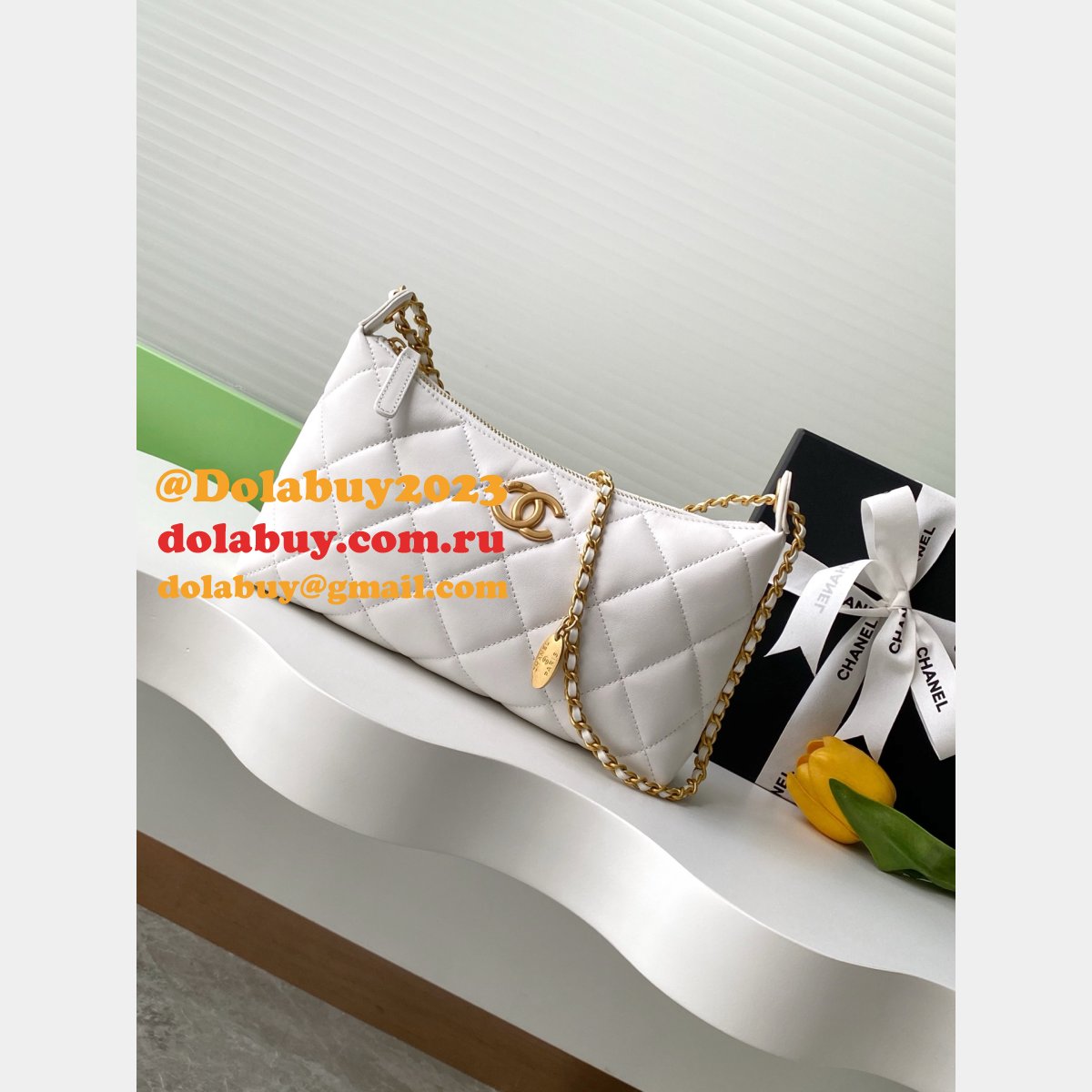 Copy Looking For Hobo 1:1 Mirror AS5528 Black/White Handbag