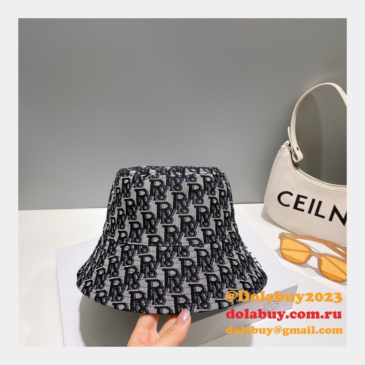 Replica Dior Wearable on both sides Fisherman Wholesale hat