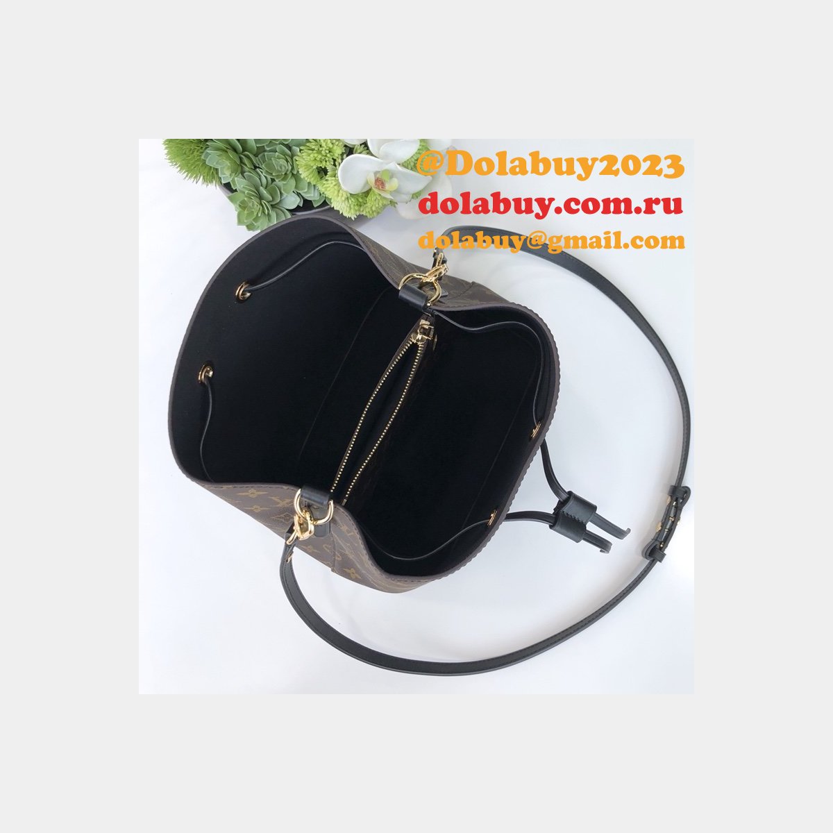 Louis Vuitton Top Quality Monogram Canvas Leather Handbag Neonoe M44020