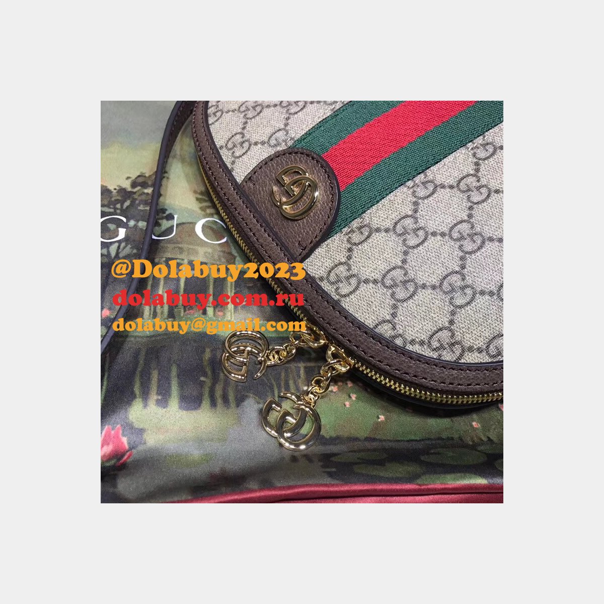 aaa+ G*u*i high quality ophidia small shoulder 499621 bag zipper