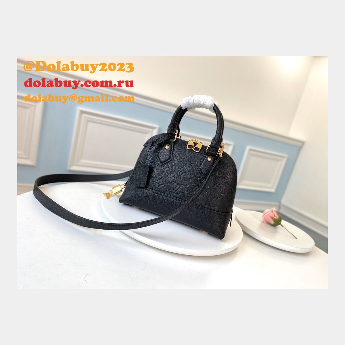 Louis Vuitton Neo Alma BB Bag Monogram Empreinte M44829 Black High Quality