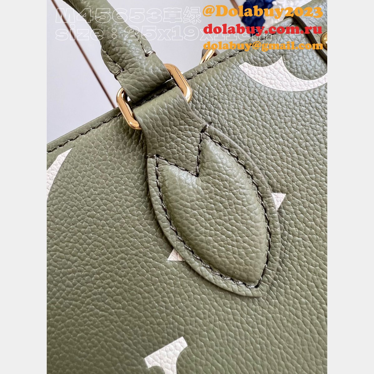 Onthego Louis Vuitton M46647 Fake Bag Empreinte Leather