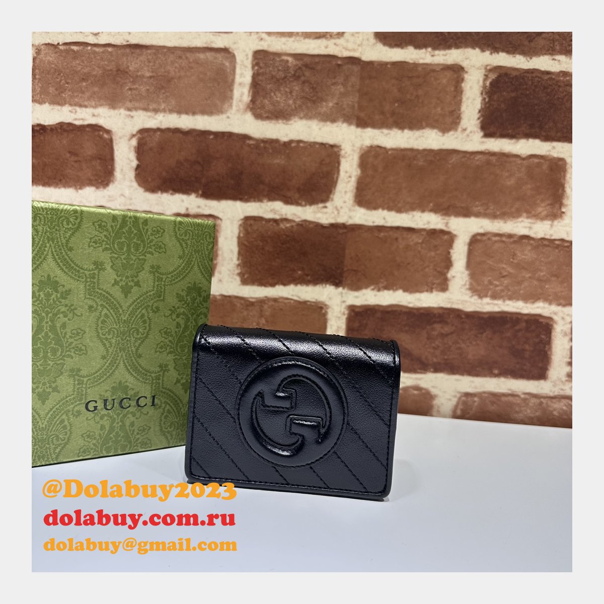 G*u*i luxury replica blondie card sase inspired wallet 760317