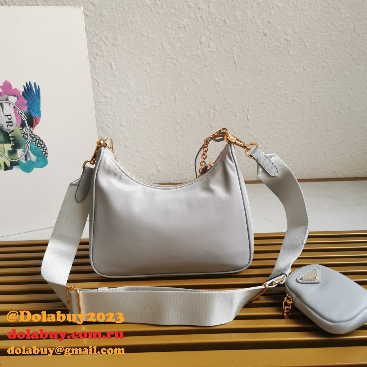 Prada Replica Nylon Hobo 1BH204 Knock Off Designer Bag