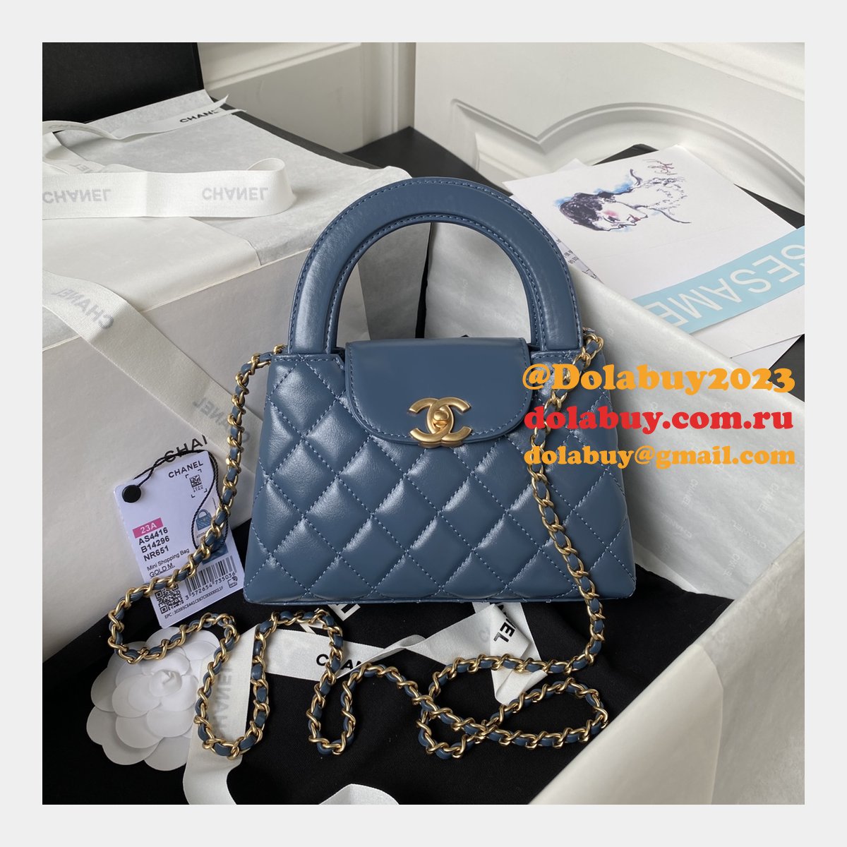 High Quality Shiny Aged Inspired Shopping AS4416 Fake Bag