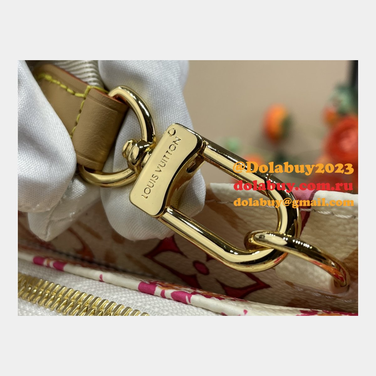 Louis Vuitton Inspired News OnTheGo East West M25318 UK Coral Bag