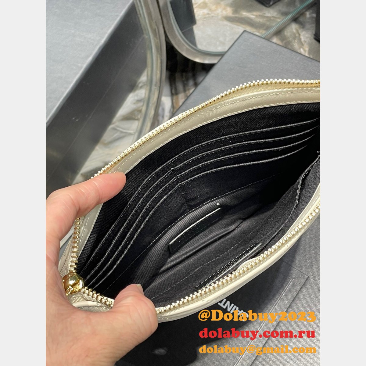 Buy Replica YSL Bags 379039/413444/440222 Clutchs Monogram A5 Pouch Online