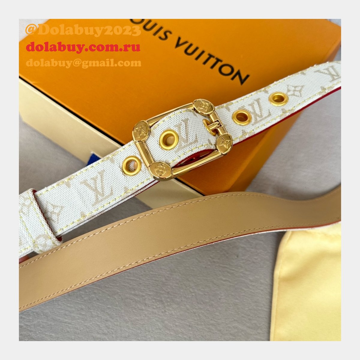 Cheap LOUIS VUITTON Monogram Women Belt 25MM