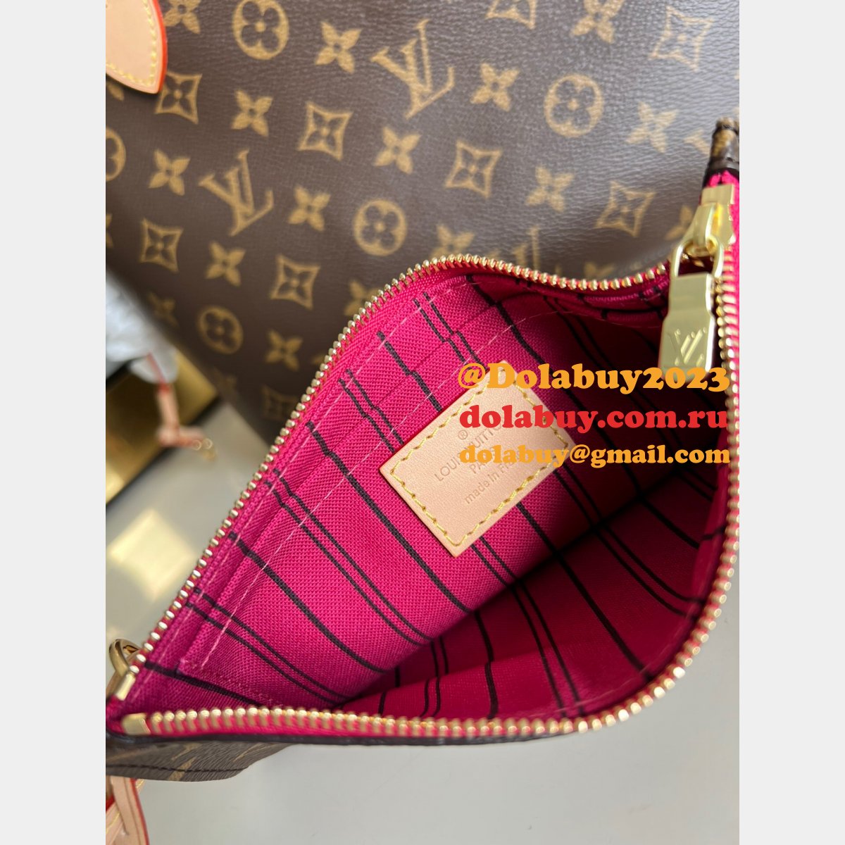 High Quality Louis Vuitton Replica Neverfull Damier/Monogram N41362/M41245  PM Bags 29CM