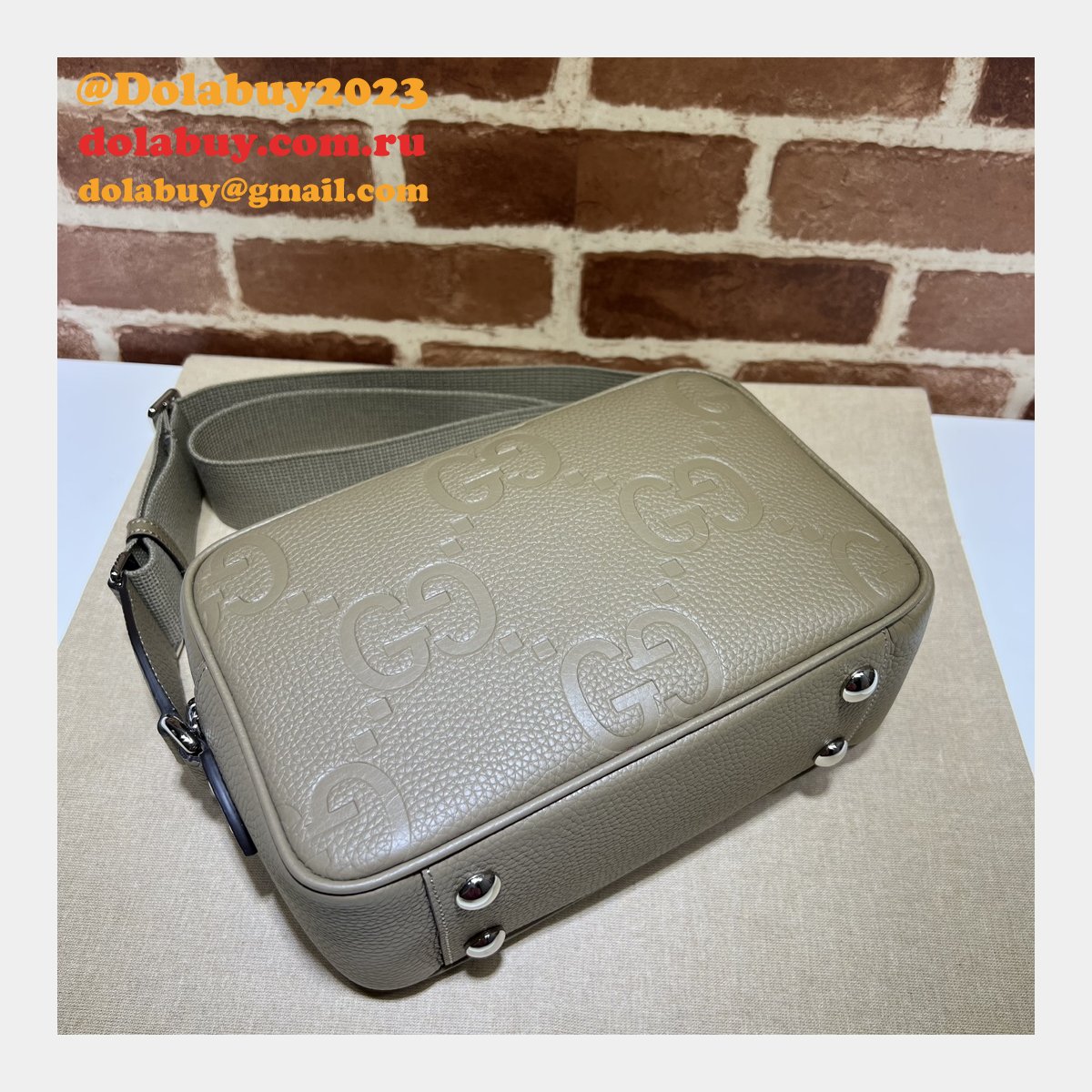 luxury jumbo gg G*u*i 766946 travel messenger replica bag