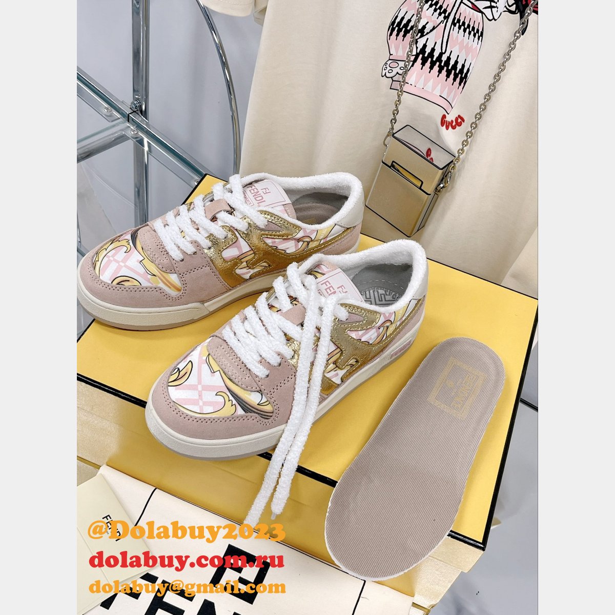 Hottest Replica Fendi X Versace match TUP F Logo Shoes