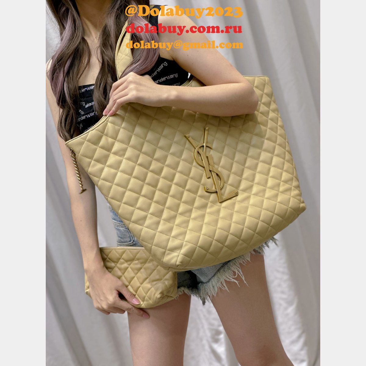 Icare Apricot YSL 698651 1:1 Designer Saint Laurent Replica Bags