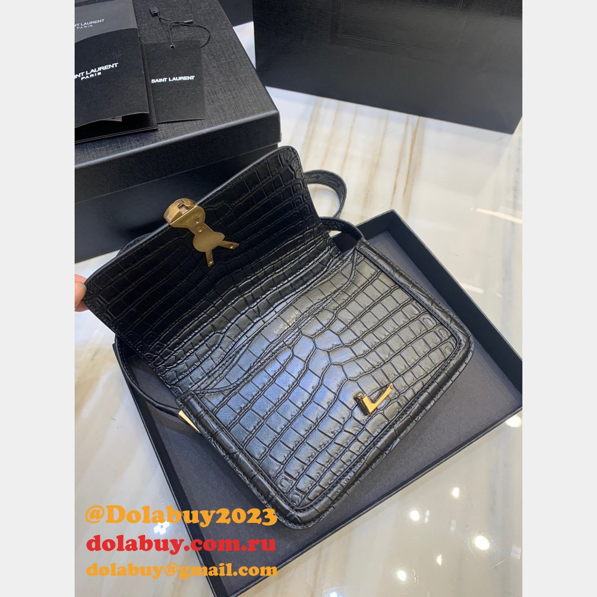 High Quality YSL Replica Shoulder 634306/634305 Black Bags Store