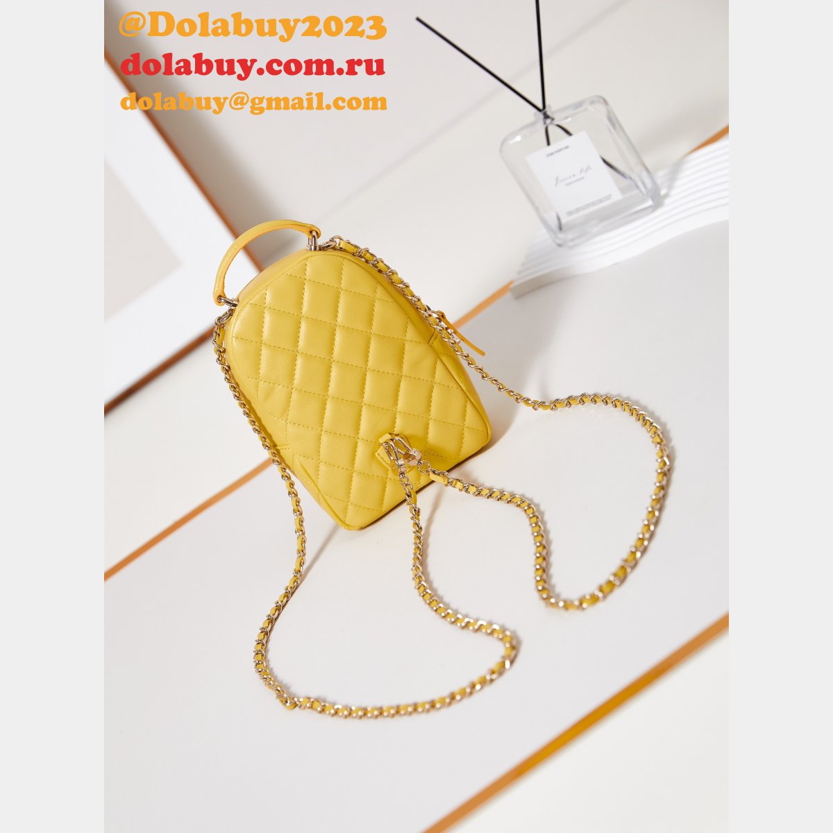 Luxury 24Cmini lambskin women backpack AP3753