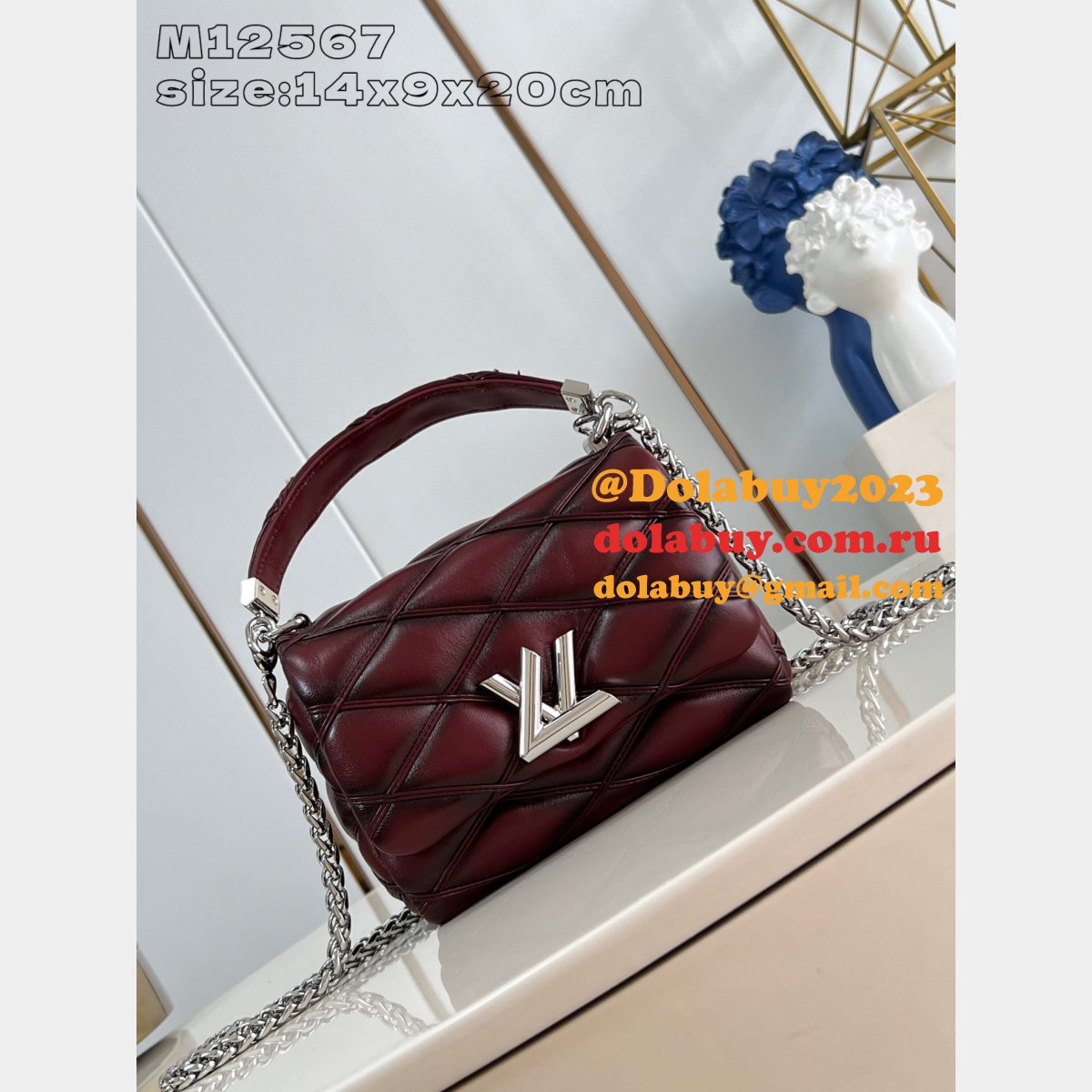 Best AAA+ M12004 Louis Vuitton GO-14 PM 1:1 Mirror Bag