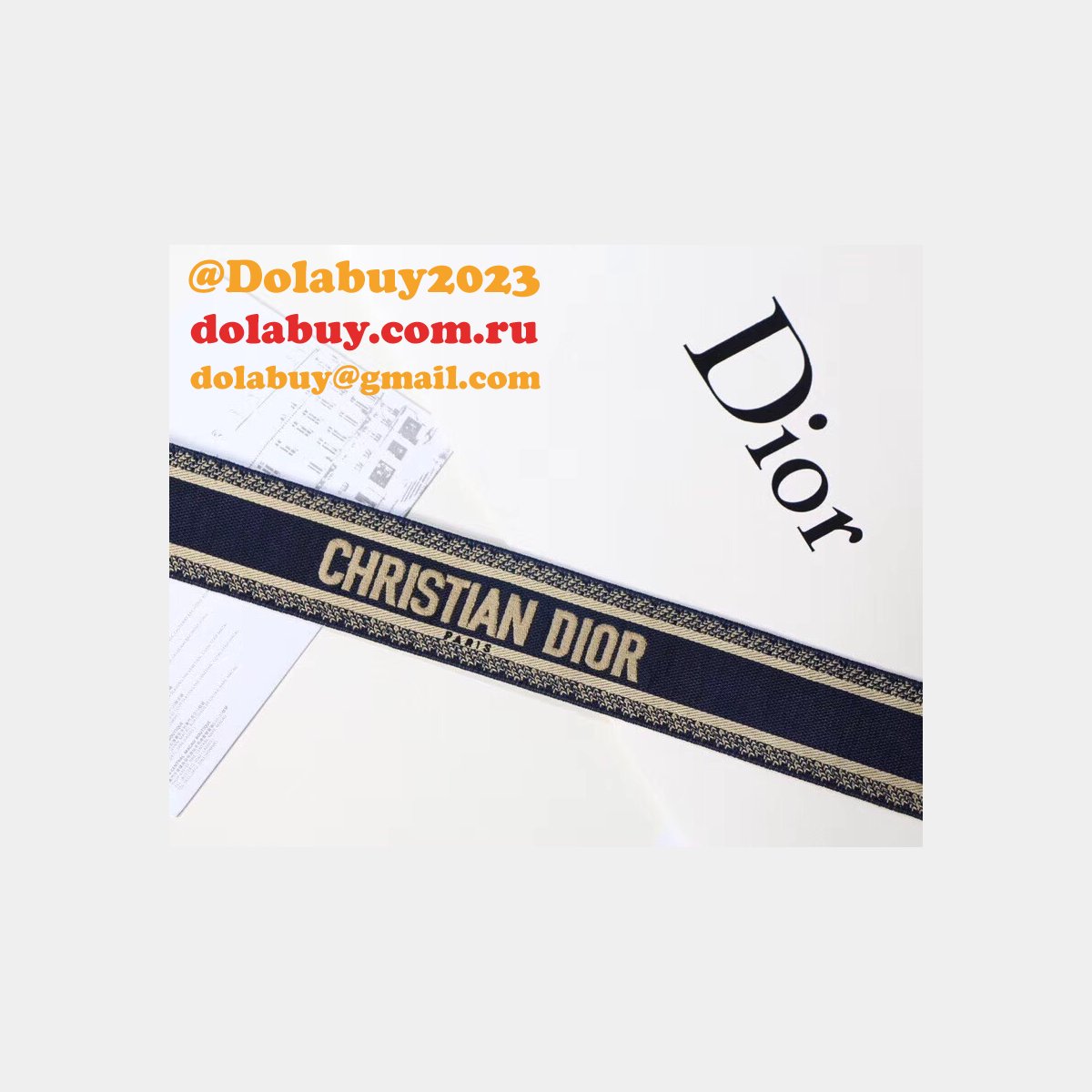 UK Christian Dior SHOULDER Embroidery High Quality STRAP