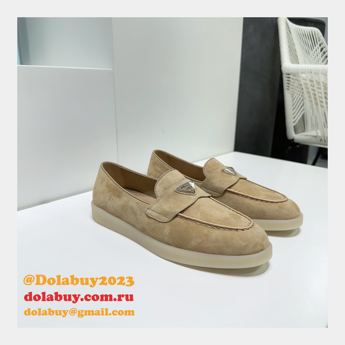 Best Quality Prada Saint-Tropez Replica Luxury Designer Shoes