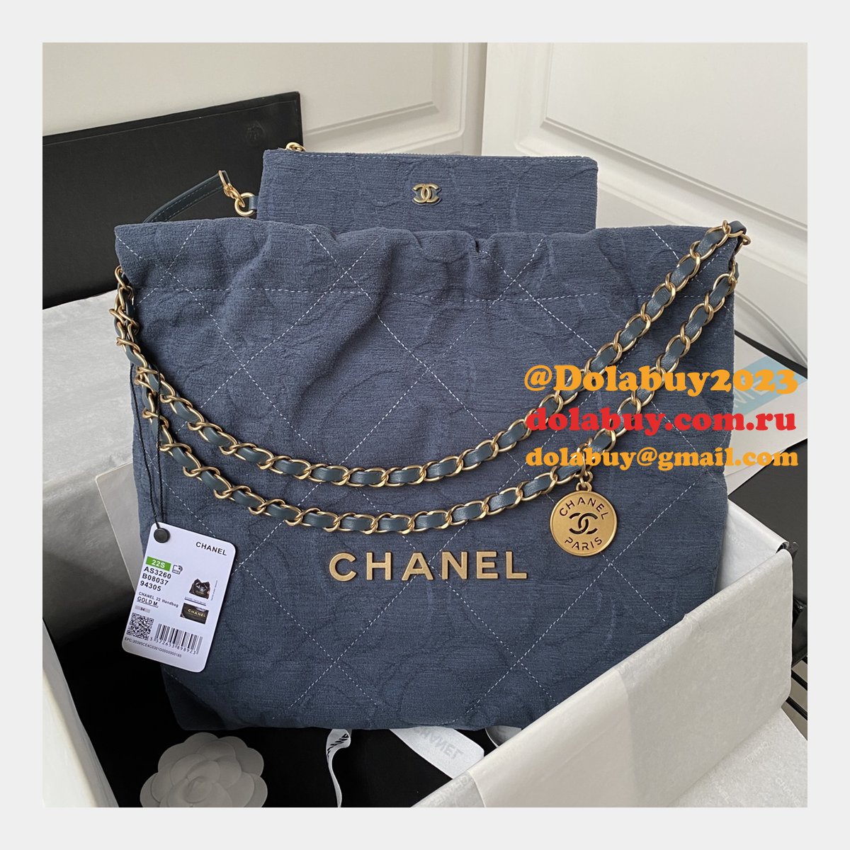 Buy Best High-Quality Camellia 22 CC Bag AS3260 35cm