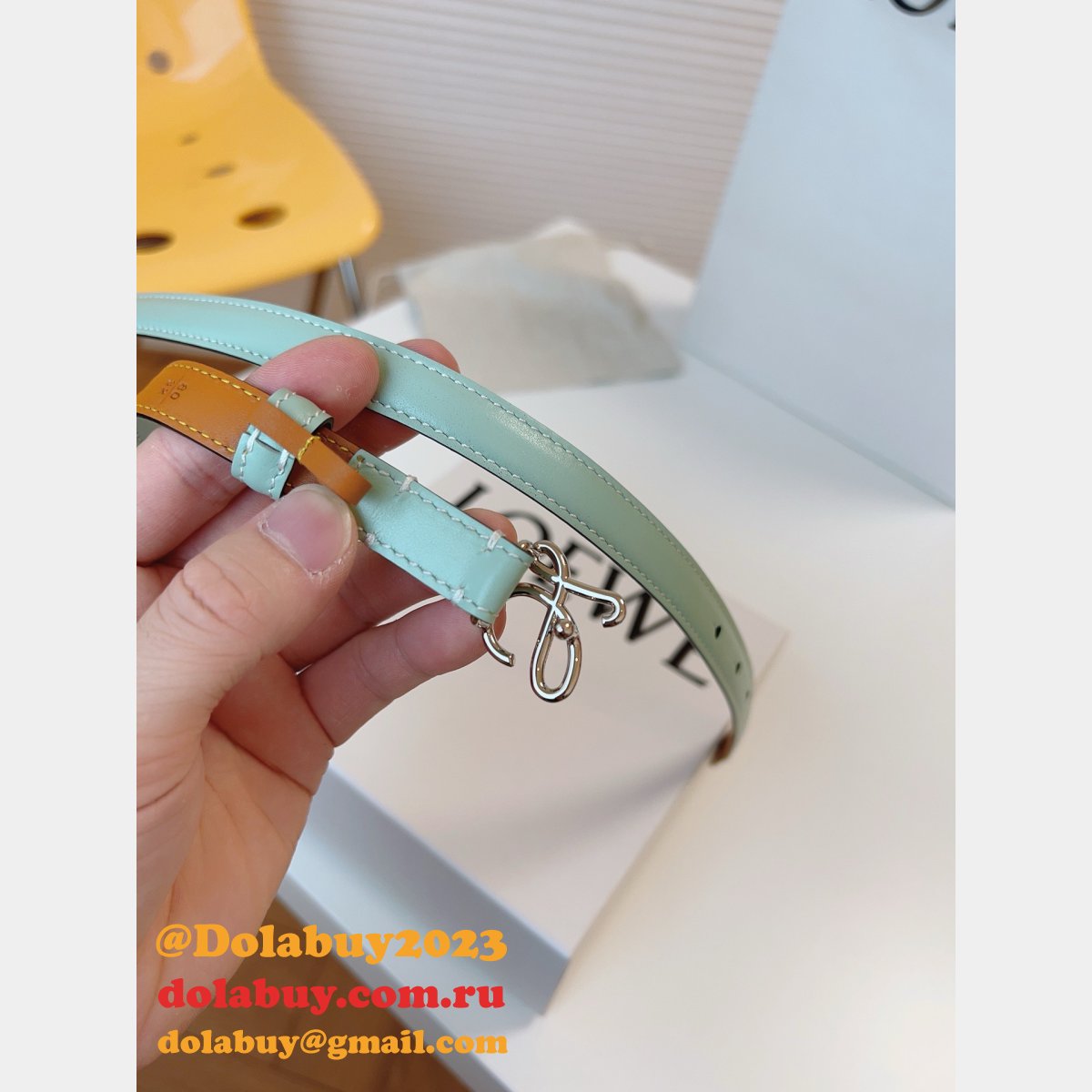 Wholesale Loewe Women Belt 1:1 Mirror Smooth 1.5cm Width