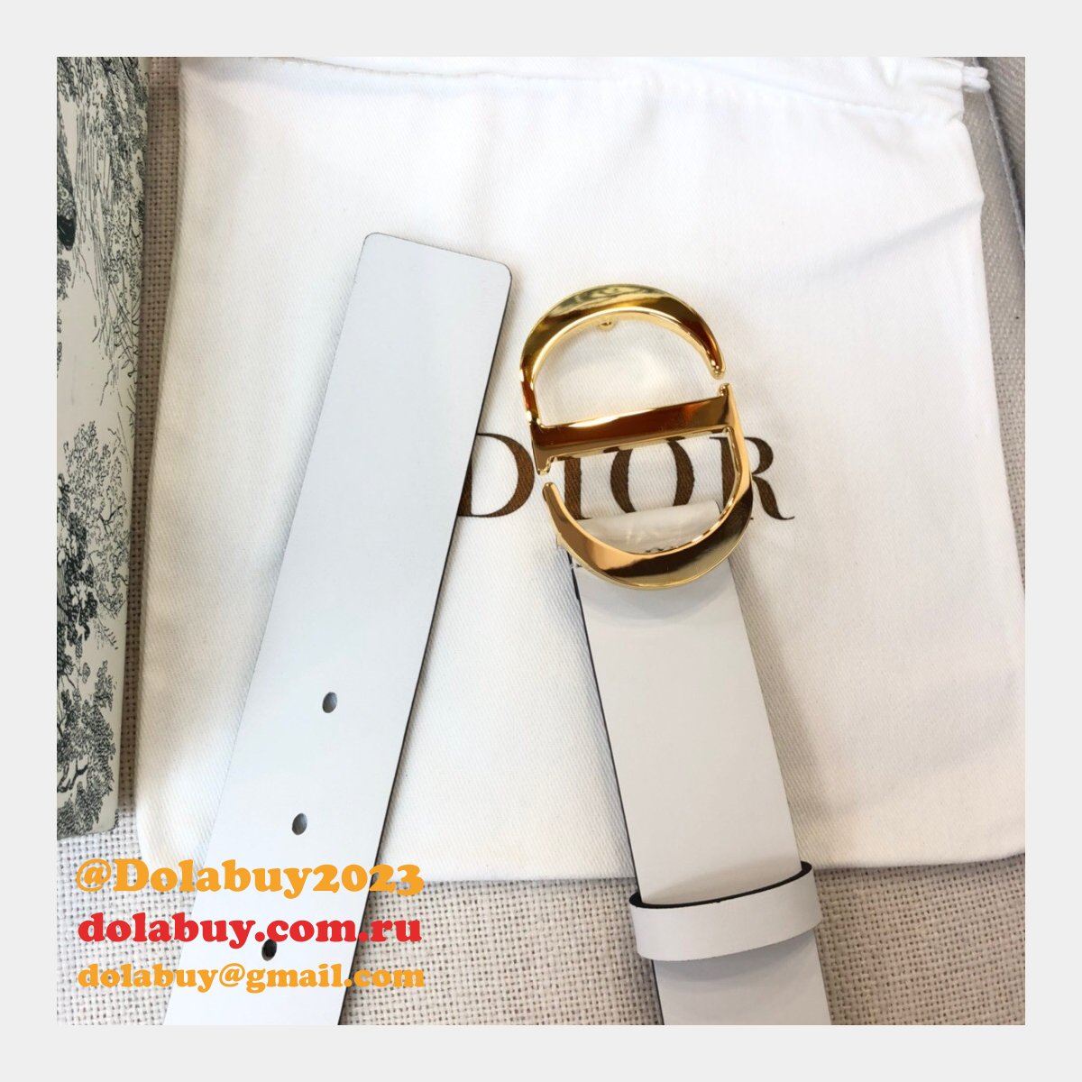 UK Top Quality Christian Dior 3.5CM Multi-color Belts