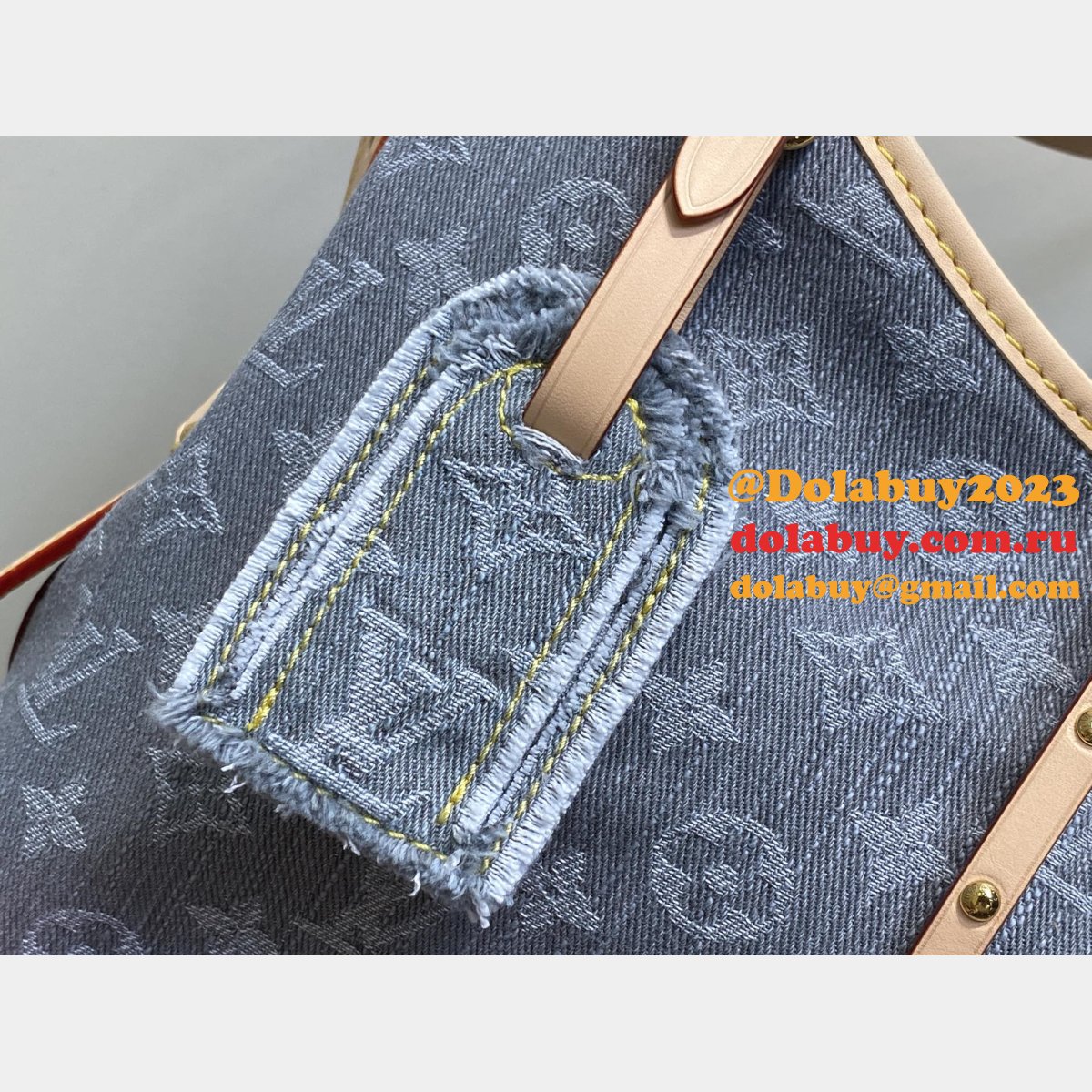Louis Vuitton M13289 CarryAll MM Monogram Denim Copy Women Bag