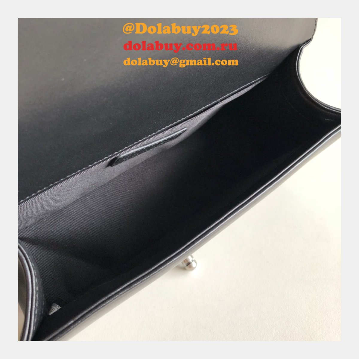 Fashion CC Le Boy Top Quality Black Bags lambskin 25cm