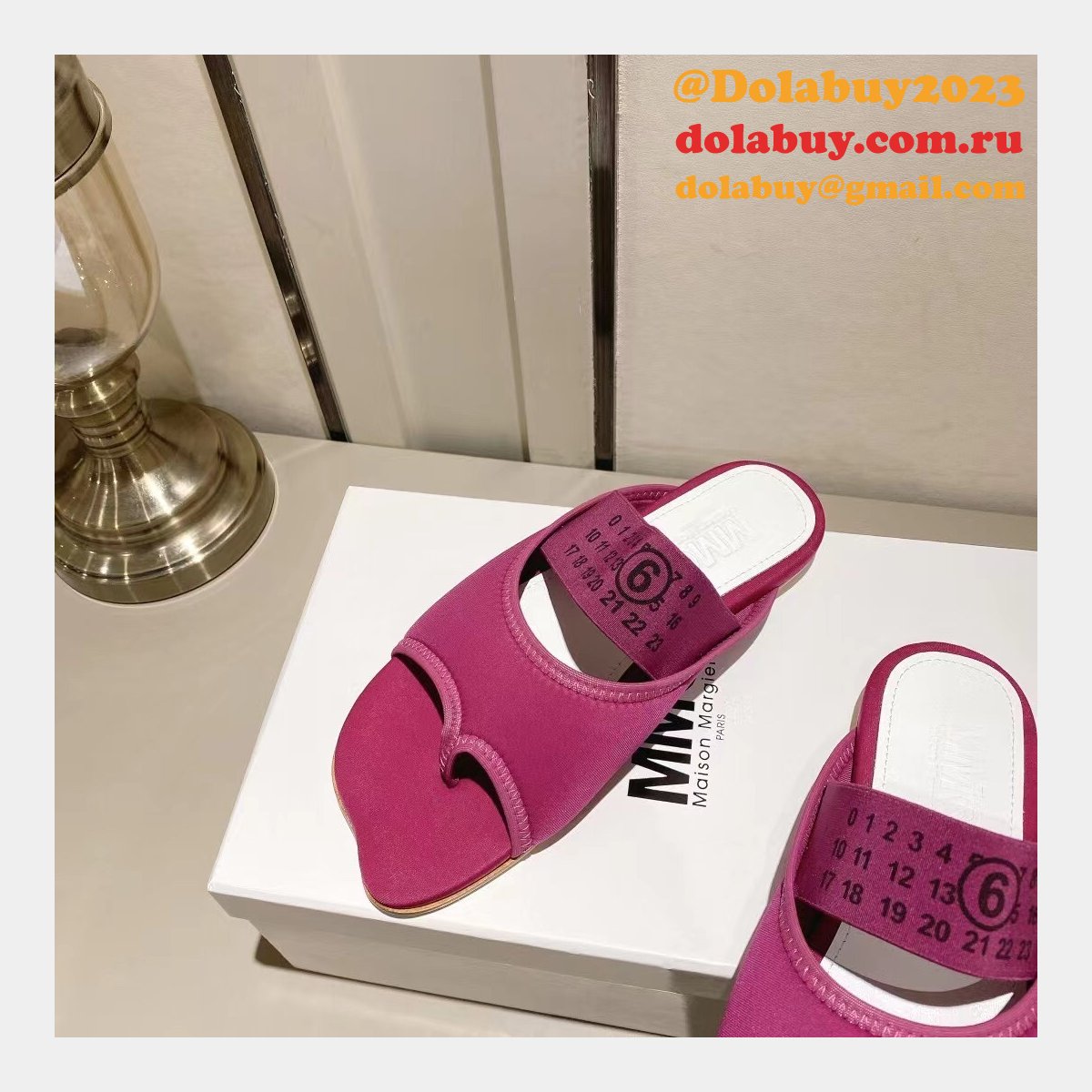 replica ma*s*n Ma*i*la knockoff mm6 flip flops shoes