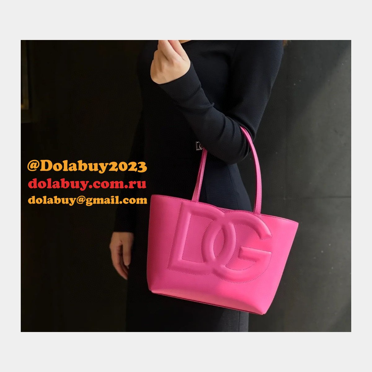 Luxury Replica Dolce & Gabbana Shopping DG Logo Tote 6650 Store Bag