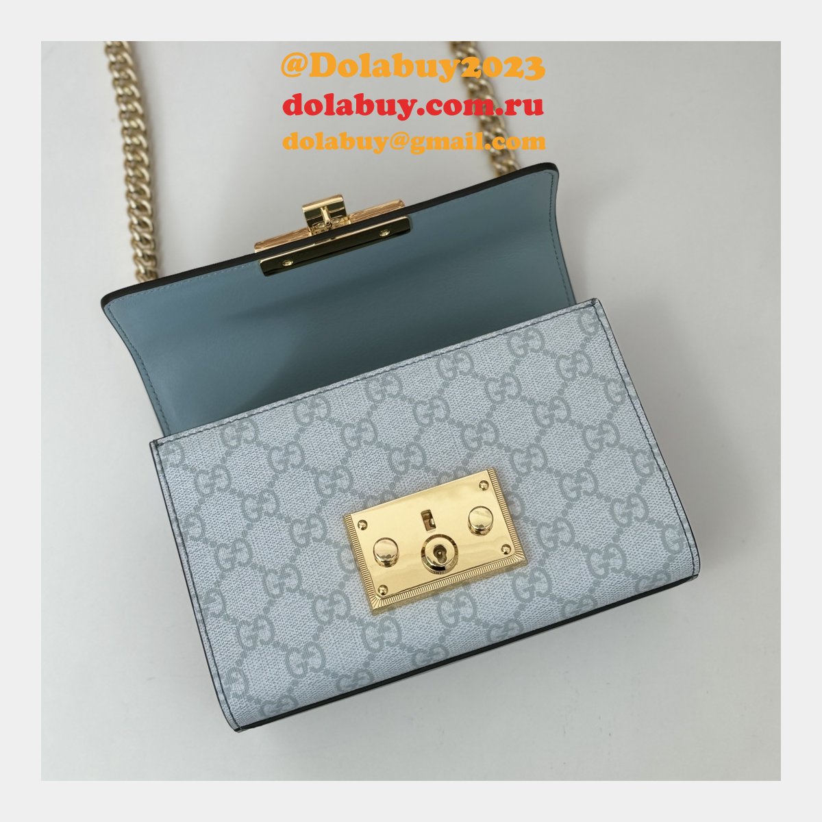 luxury padlock G*u*i copy gg shoulder 409487 bag