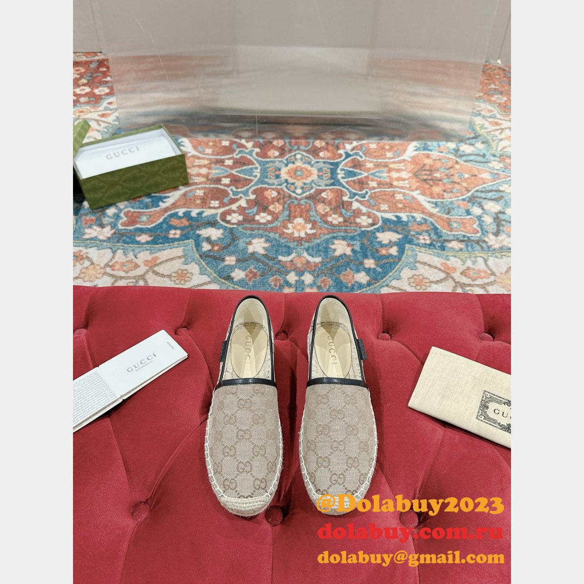 duplicate wholesale G*u*i fashion espadrille