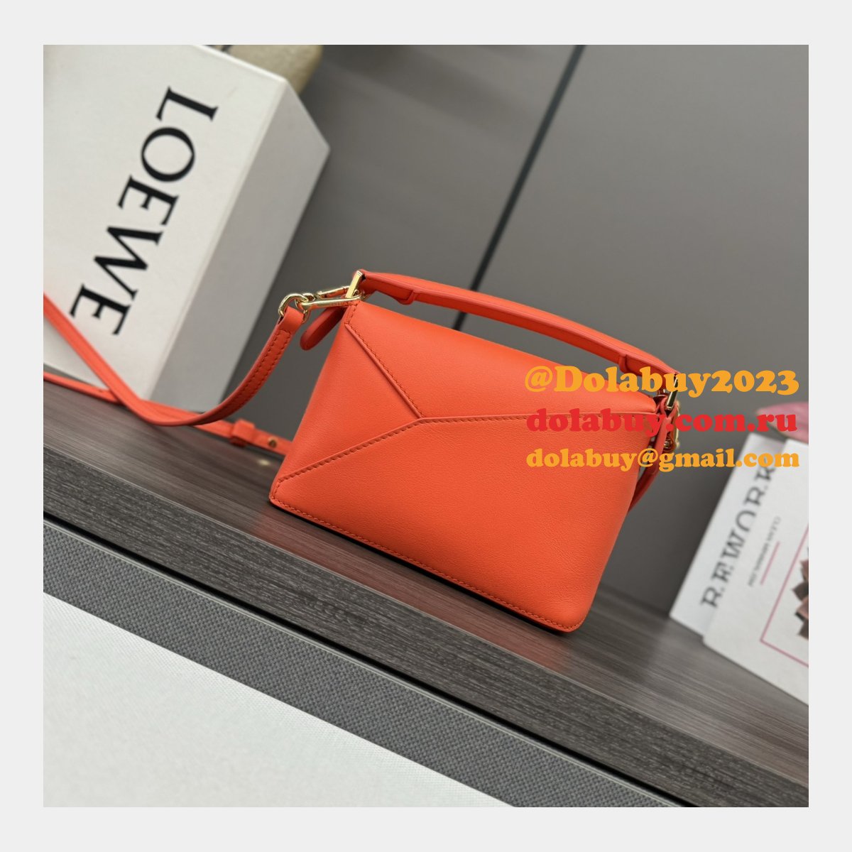 Mini Cheap Loewe Puzzle Bag In Classic Calfskin 18cm
