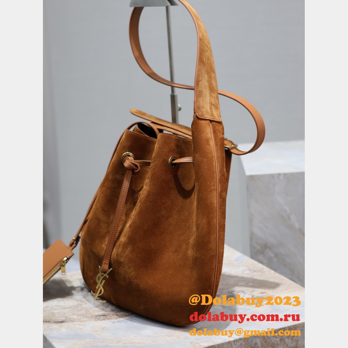 Fashion Designer Prada Flat 697941 suede Hobo bag