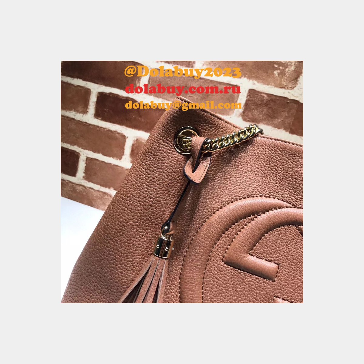 7 star G*u*i replica soho leather shoulder 308982 bag