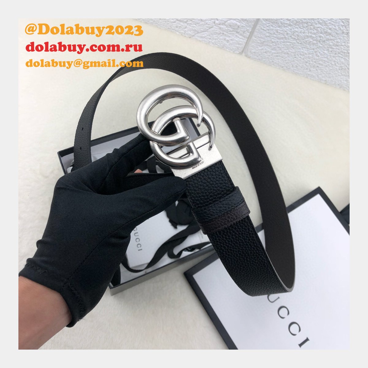 luxury G*u*i 38mm double g shop the new replica black belts