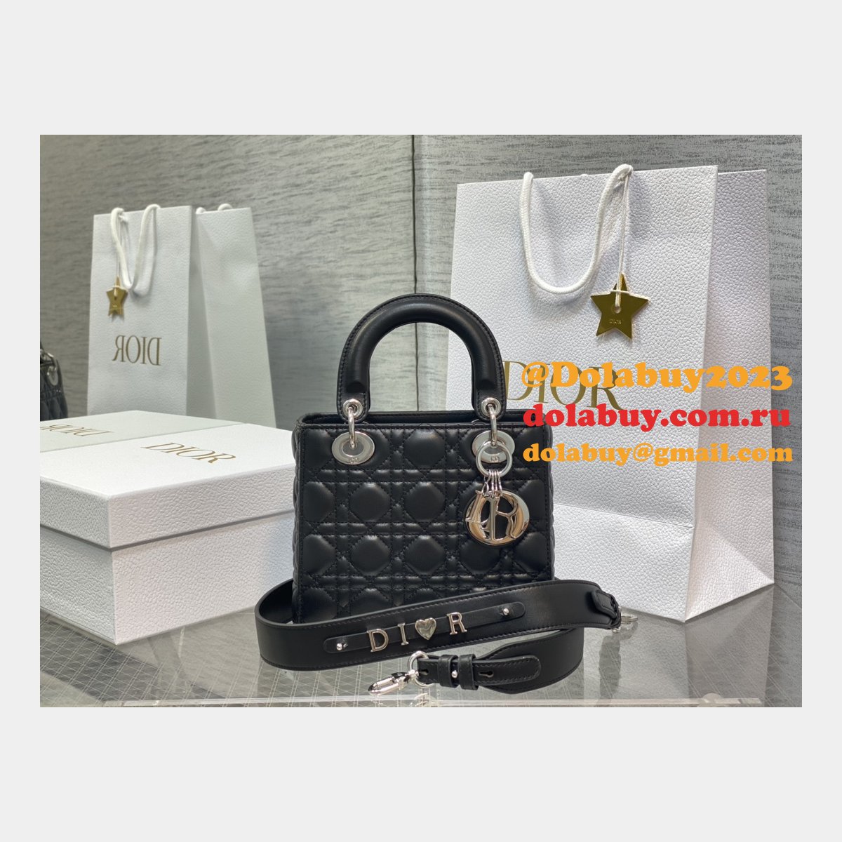 Perfect DIOR lady lambskin 20CM HANDBAG Inspired
