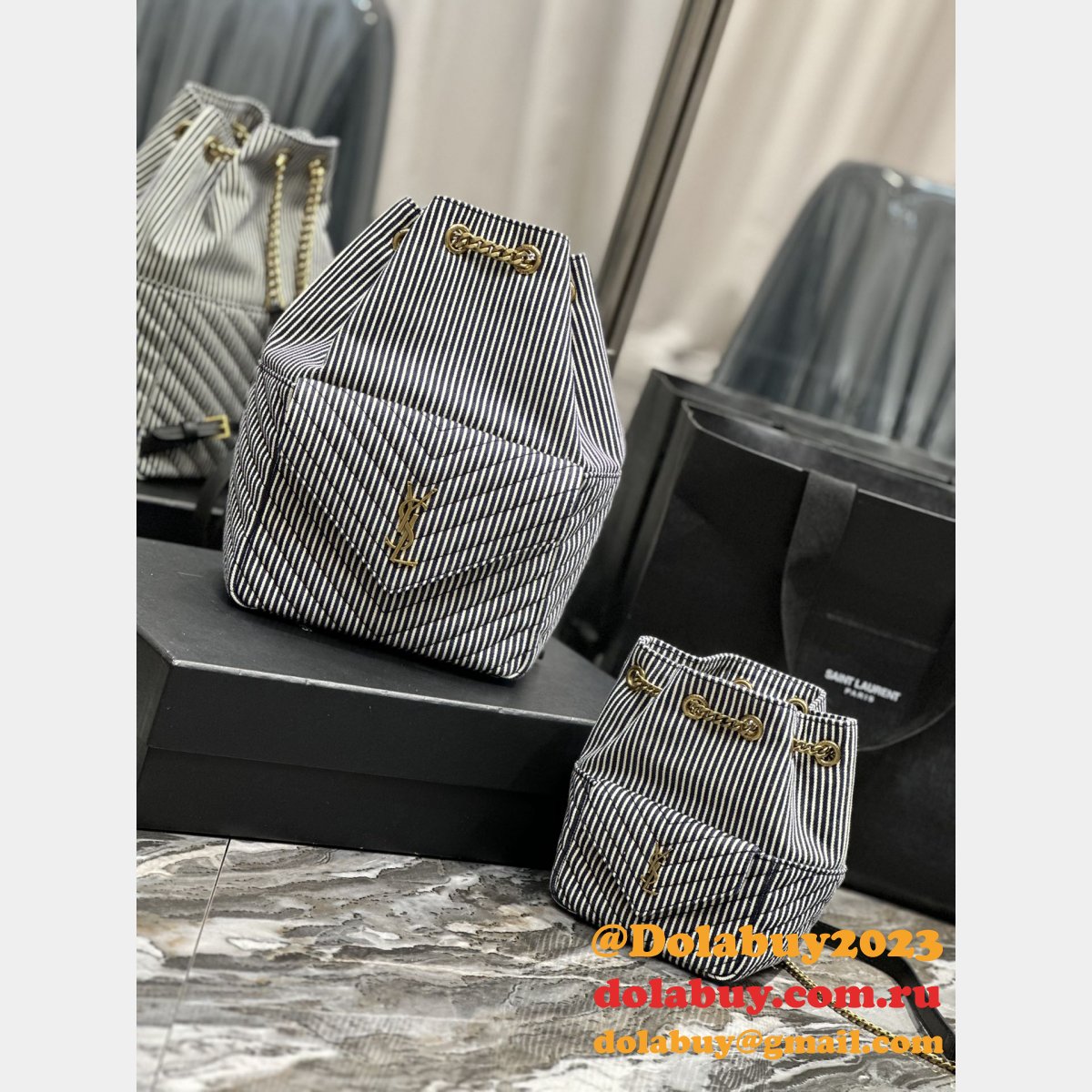 UK Quality Replica Saint Laurent Joe Denim Stripes 631052/672609 Bags