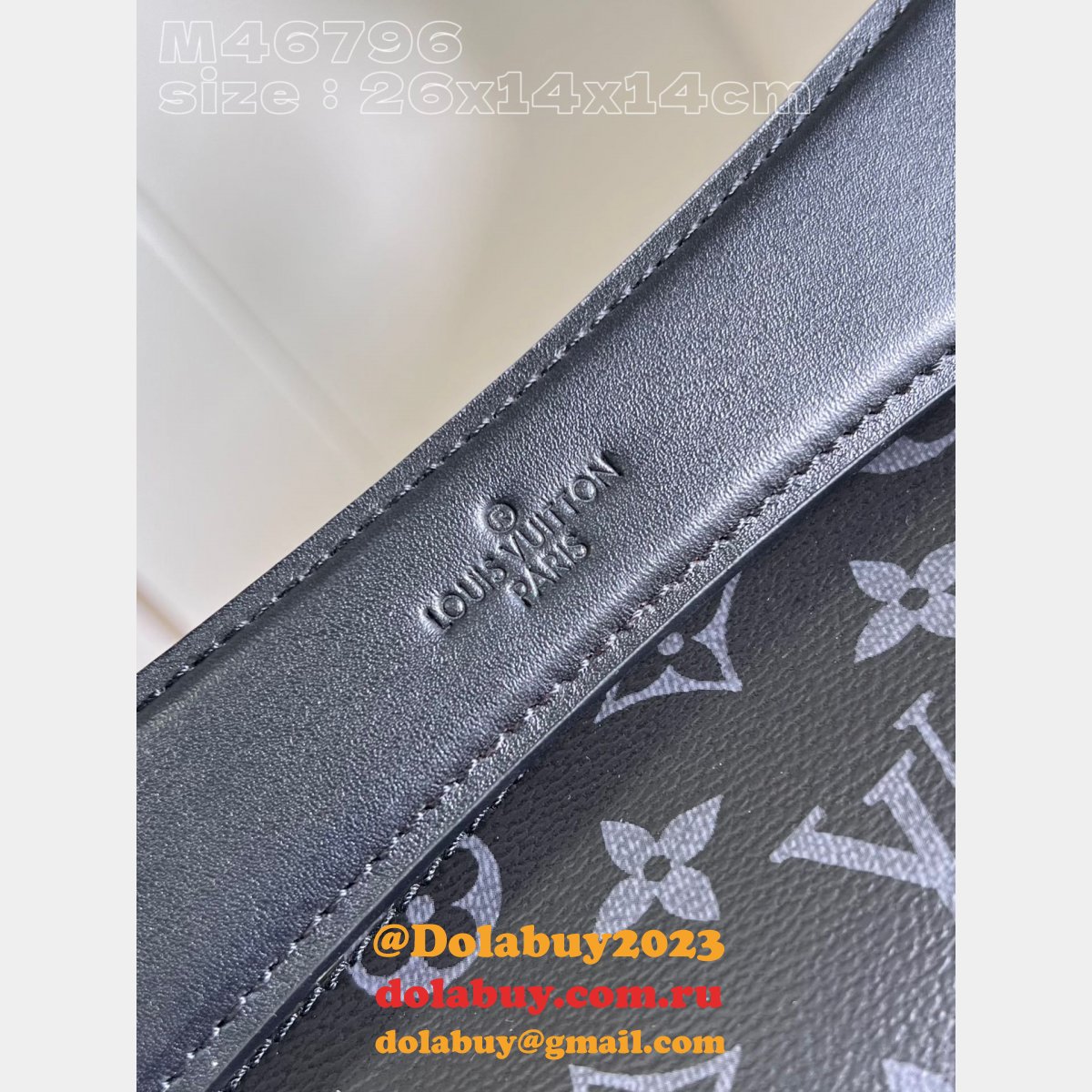 Soft Polochon M46796 Monogram Eclipse Replicas Louis Vuitton Bag