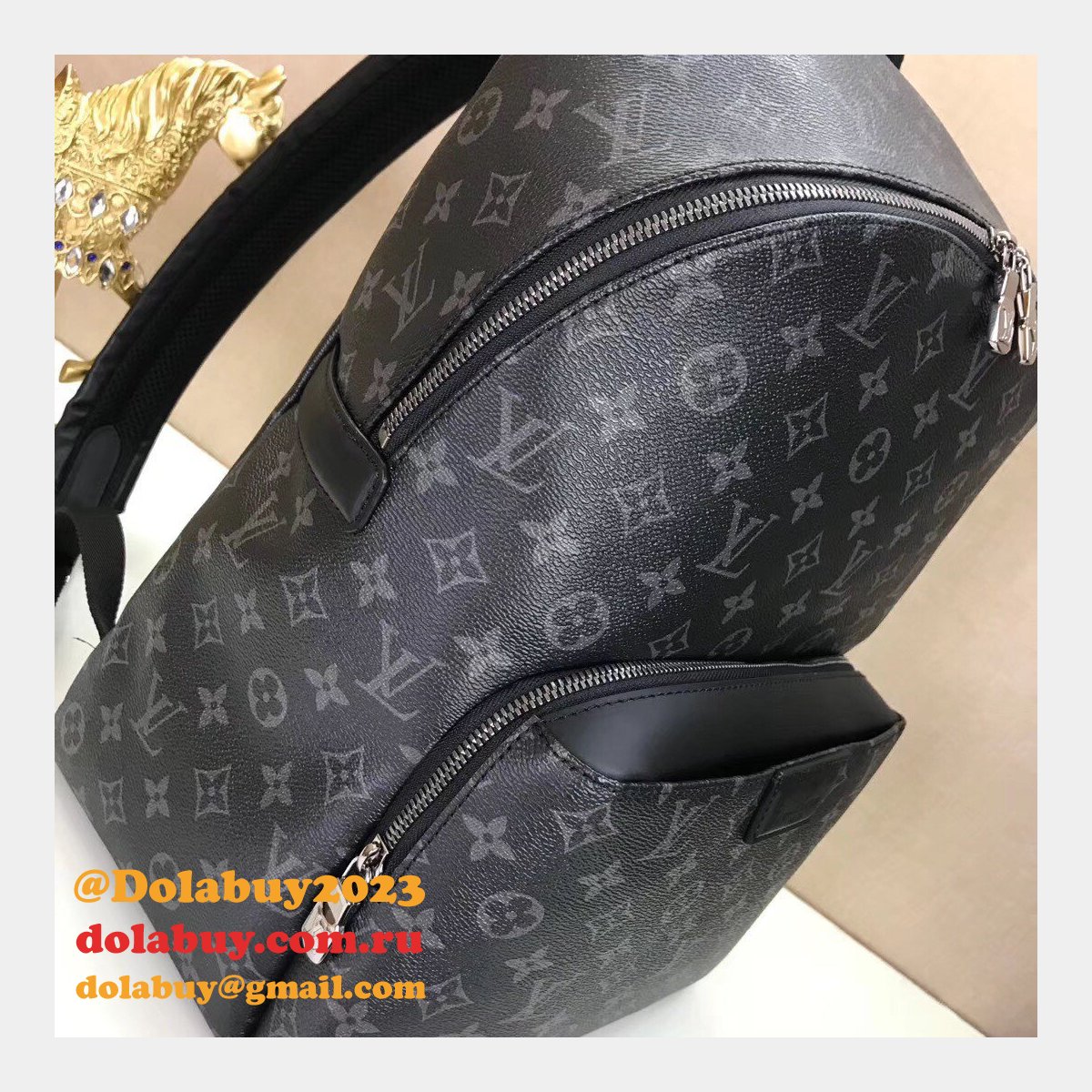 Louis Vuitton Replica M43186 Apollo Backpack Monogram Eclipse
