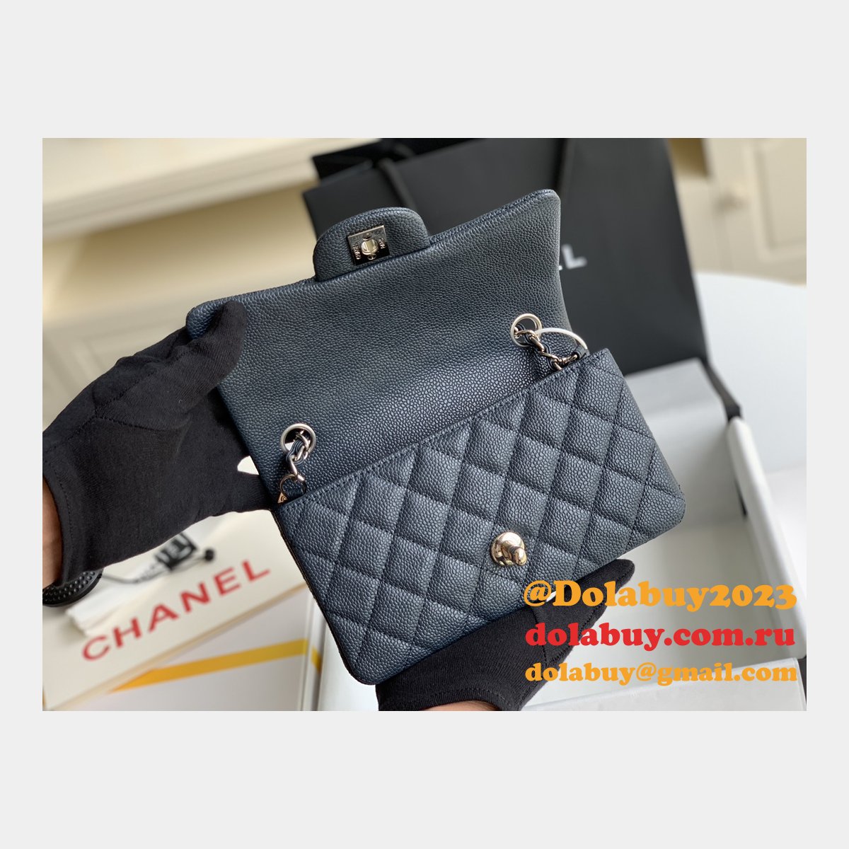 Cheap CC Caviar Leather Flap Bag 1116 20CM