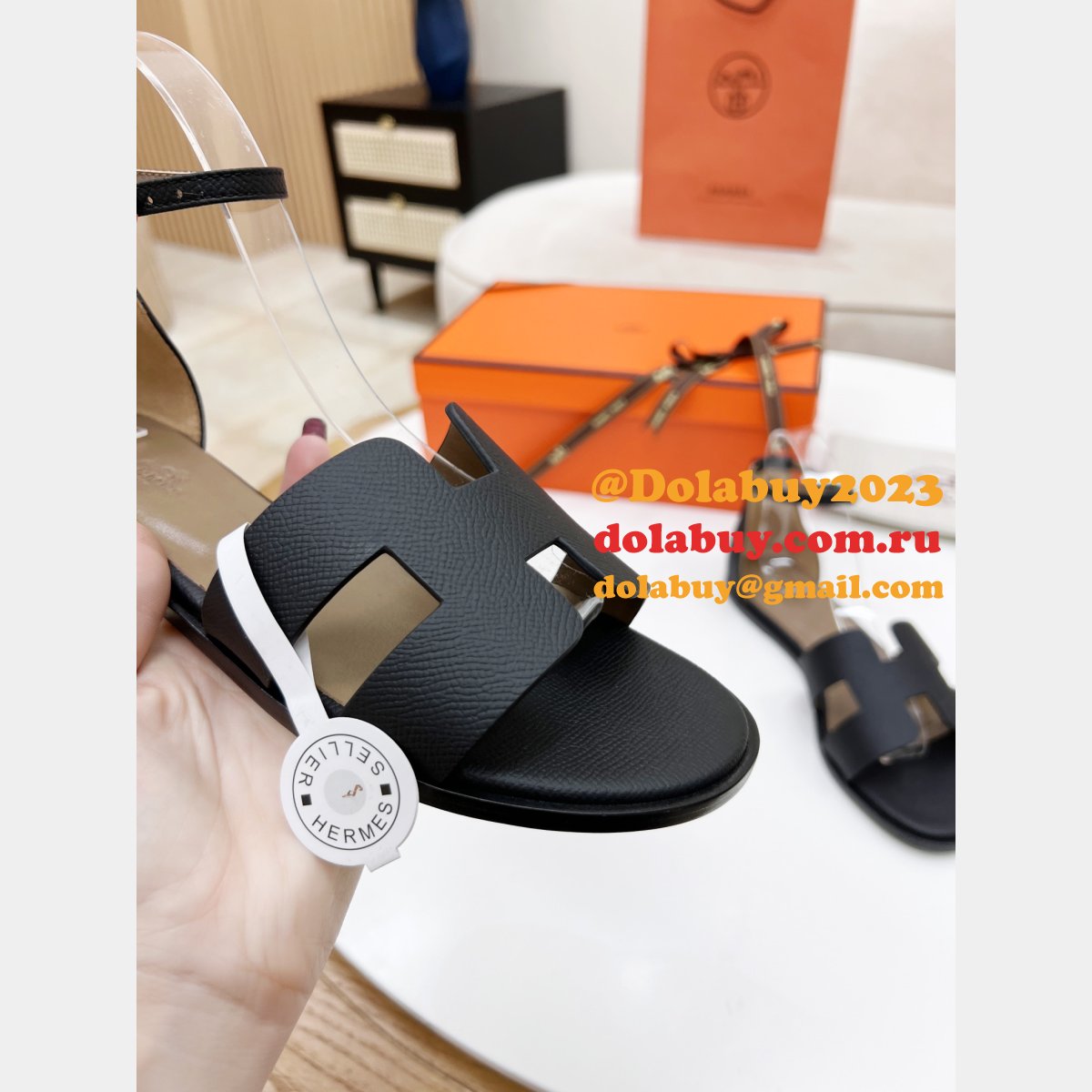 BEST HERMES SANTORINI EPSOM SANDALS 2024
