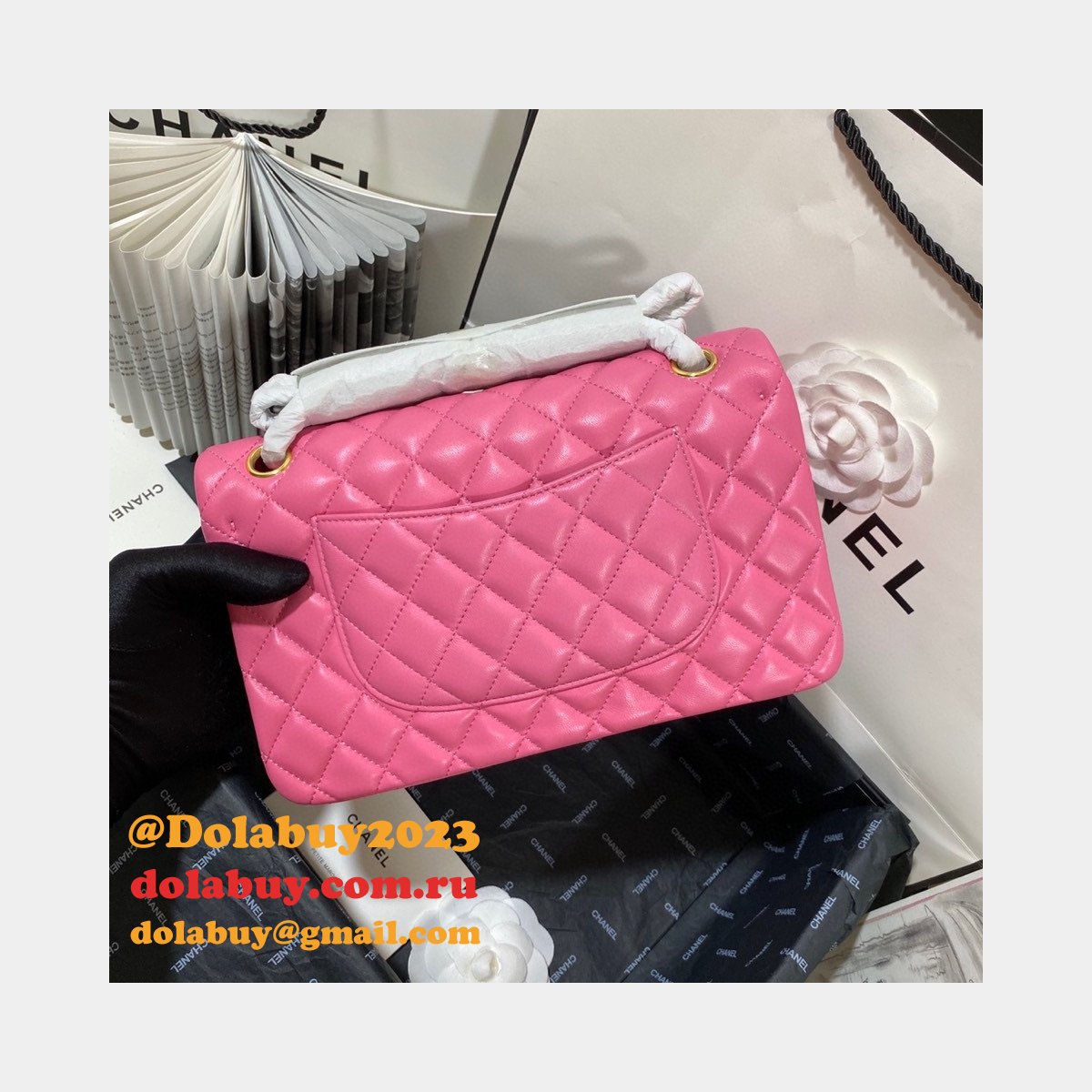 Top Quality Replica Lambskin CF1112 Bags 25CM PINK