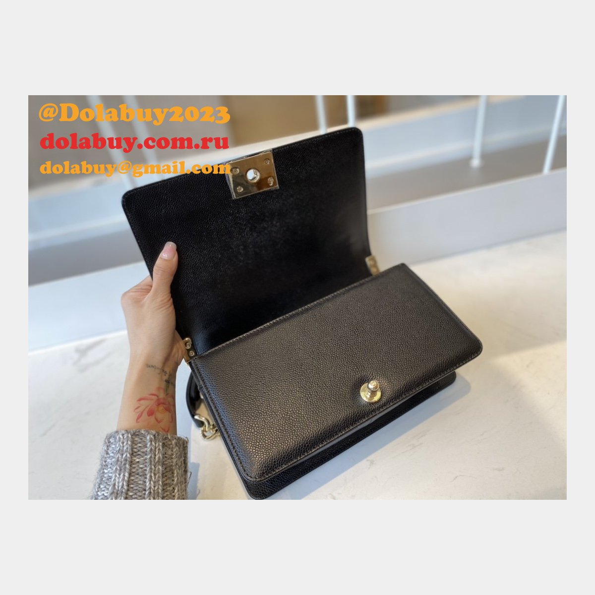 CC Replicas Calfskin & Ruthenium-Finish Metal Boy Many Colours