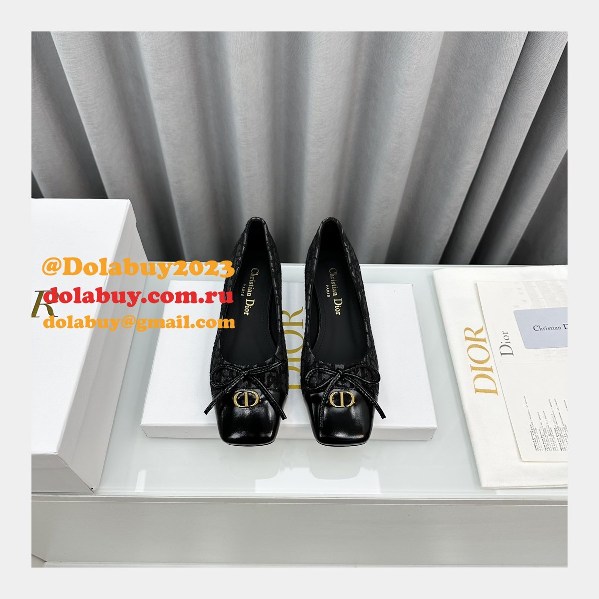 Duplicate DIOR D-Doll  BALLET FLAT Designer