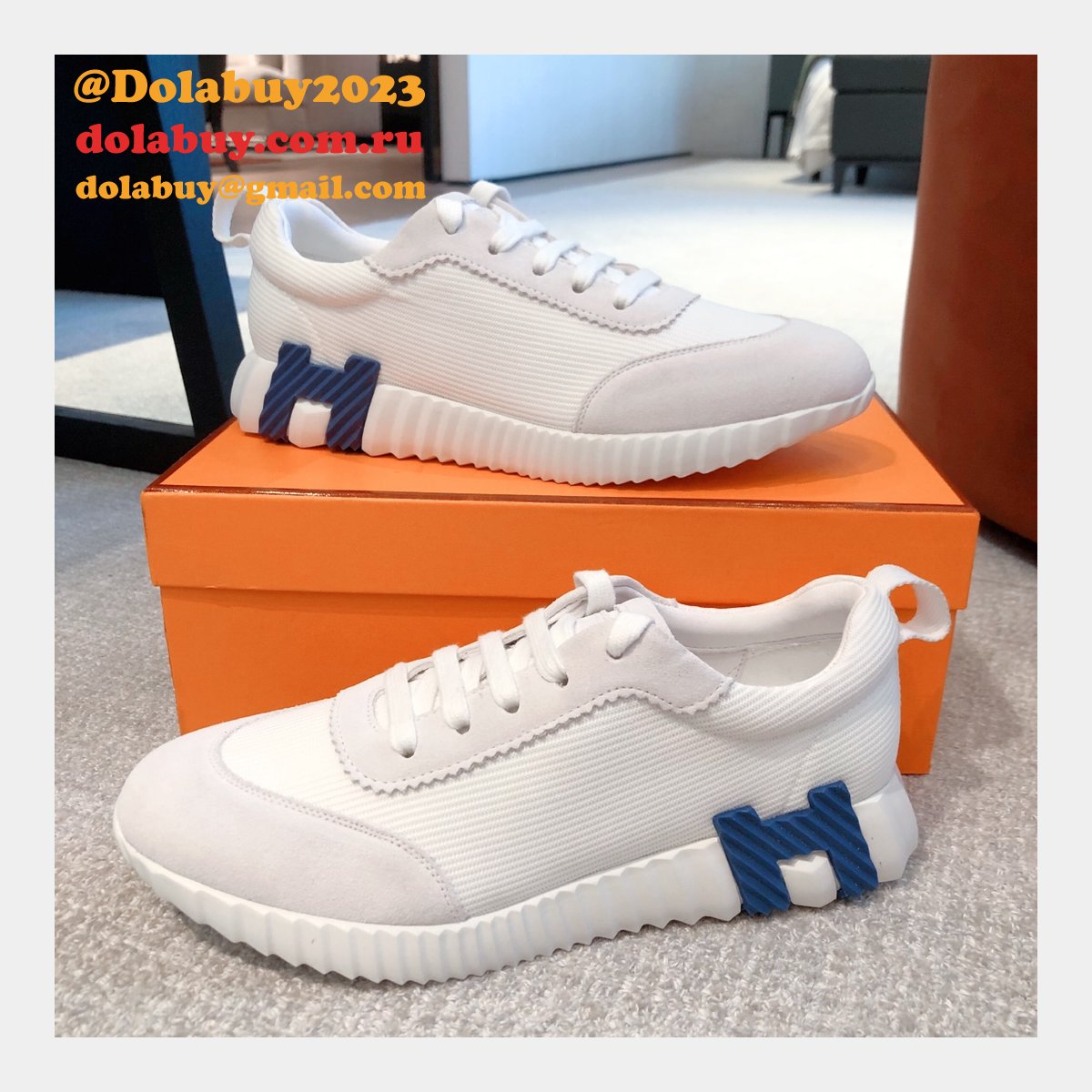 Top Quality Hermes Replica Real Luxury Sneaker Design Shoes