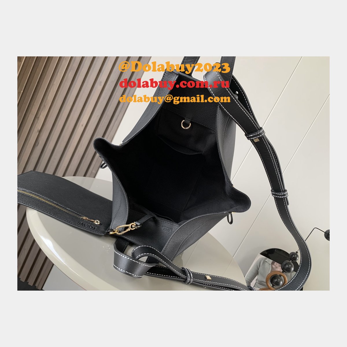 Small AAA+ Loewe Hammock Bag In Soft Grained Calfskin