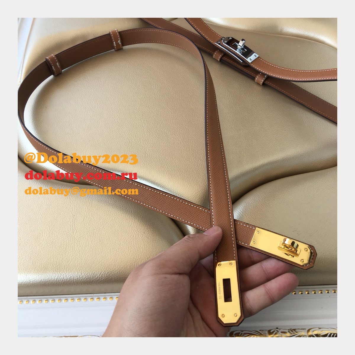 7 Star hottest selling hermes kelly thin belt 17mm