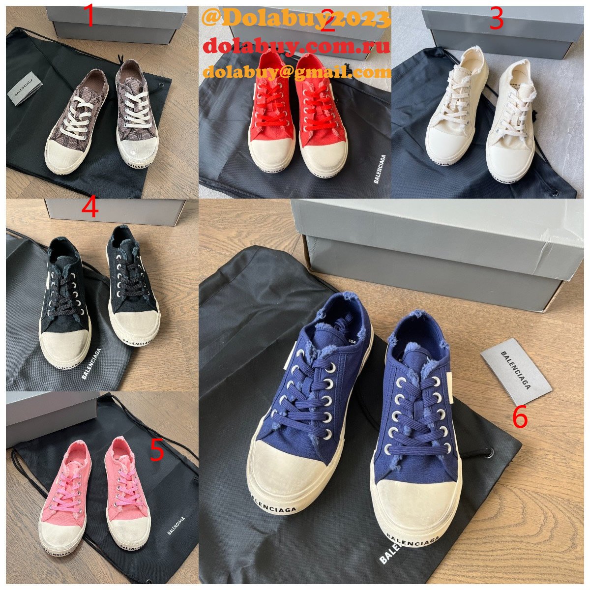 Best Quality Replica Balenciaga Paris Canvas Shoes
