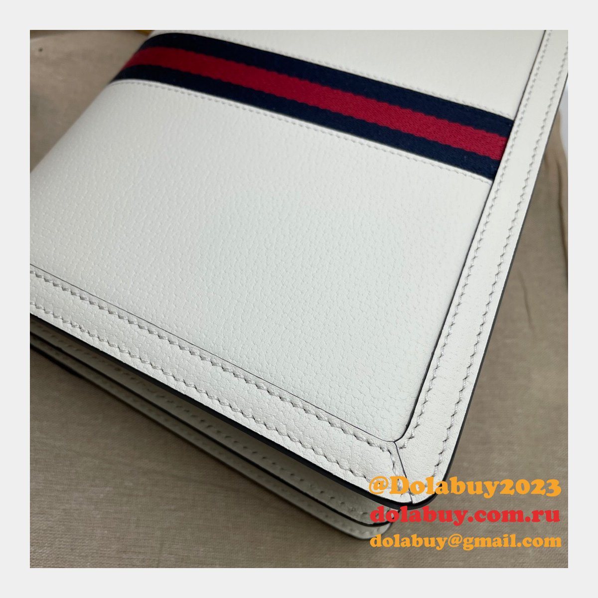 G*u*i black/cream ophidia small top handle replica bag