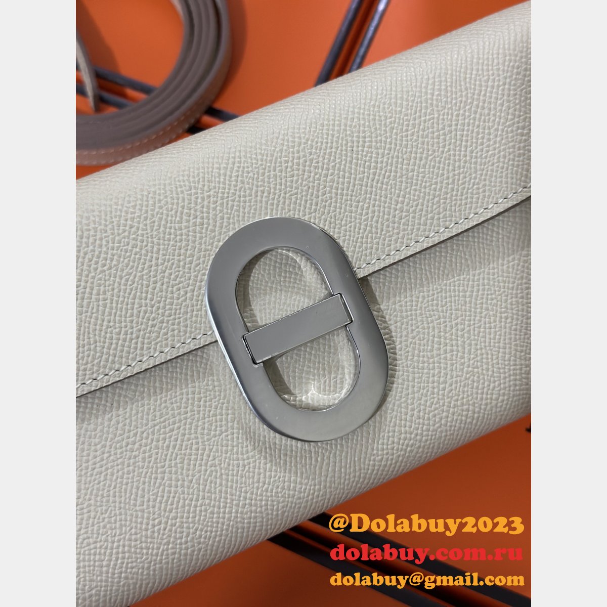 Luxury Hermes  D Ancre to go clutch Epsom bag